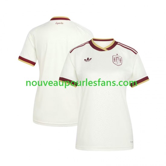 Maillot Espagne Femme Tenue Extérieur Coupe du Monde 2026 Manche Courte