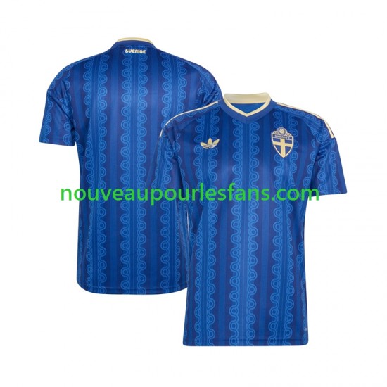 Maillot Suède Homme Tenue Extérieur Coupe du Monde 2026 Manche Courte