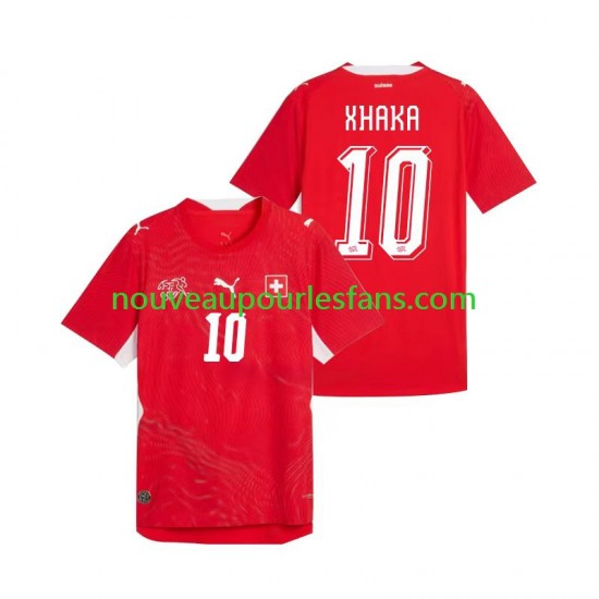 Maillot Suisse Granit Xhaka 10 Homme Tenue Domicile Coupe du Monde 2026 Manche Courte