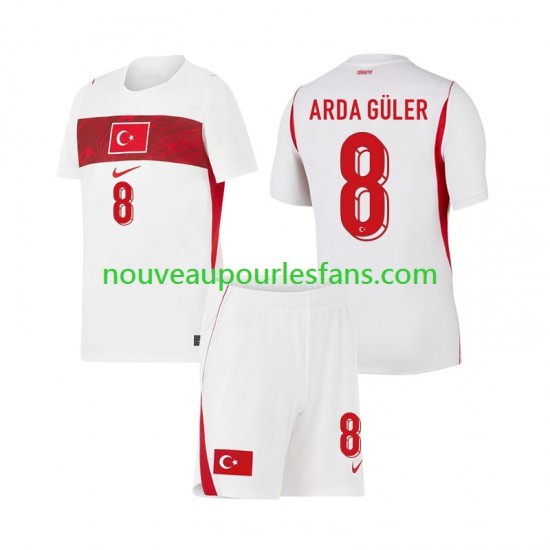 Maillot Turquie Arda Guler 8 Enfant Tenue Extérieur Coupe du Monde 2026 Manche Courte