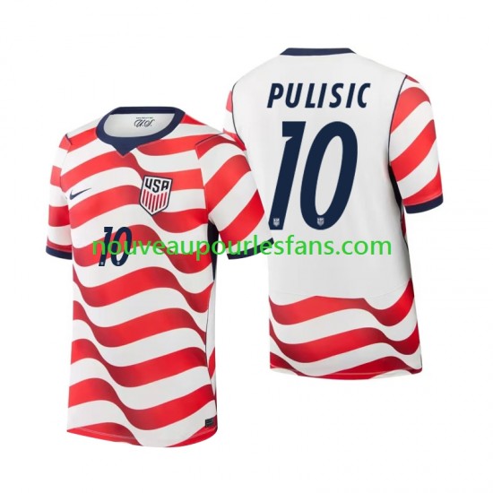 Maillot États-Unis Christian Pulisic 10 Homme Tenue Domicile Coupe du Monde 2026 Manche Courte