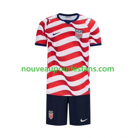 Maillot États-Unis Enfant Tenue Domicile Coupe du Monde 2026 Manche Courte