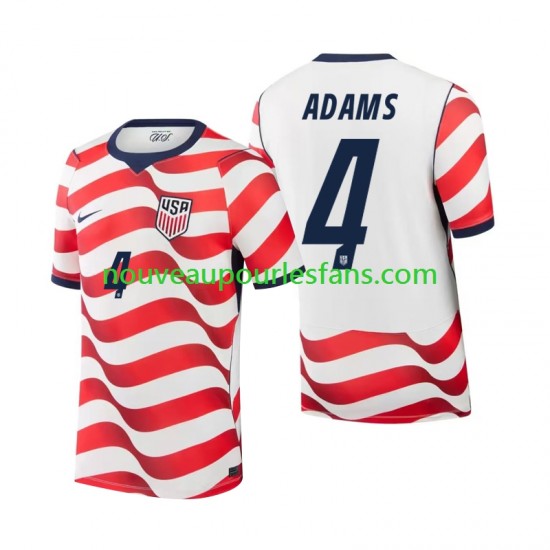 Maillot États-Unis Tyler Adams 4 Homme Tenue Domicile Coupe du Monde 2026 Manche Courte