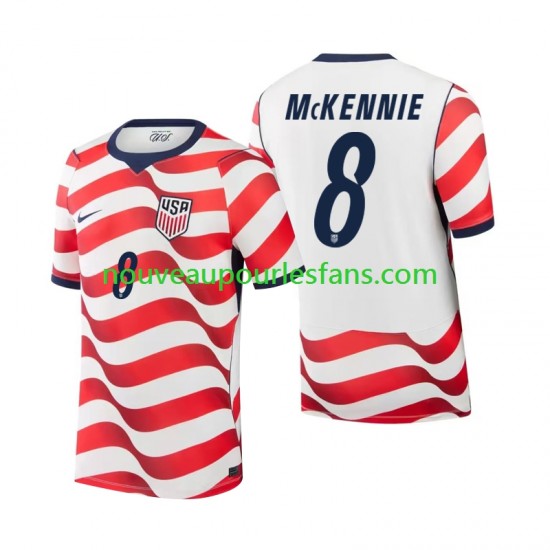 Maillot États-Unis Weston McKennie 8 Homme Tenue Domicile Coupe du Monde 2026 Manche Courte