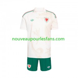 Maillot Pays de Galles Enfant Tenue Extérieur Coupe du Monde 2026 Manche Courte