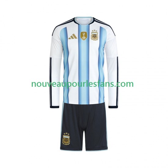 Maillot Argentine Enfant Tenue Domicile Coupe du Monde 2026 Manche Longue