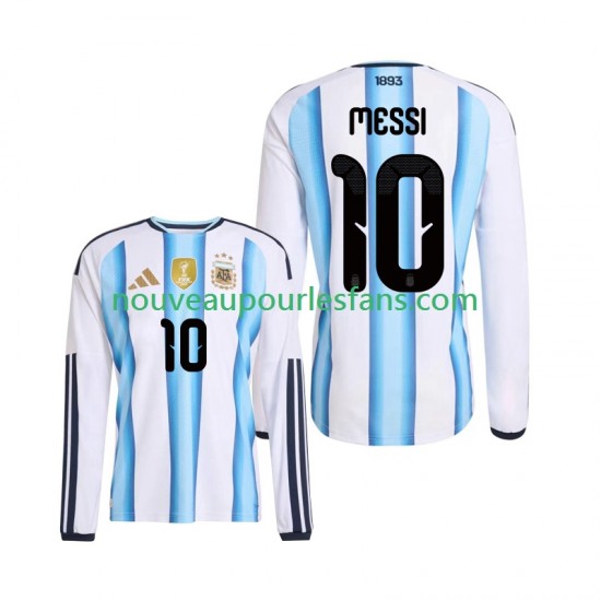 Maillot Argentine Lionel Messi 10 Homme Tenue Domicile Coupe du Monde 2026 Manche Longue