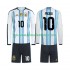 Maillot Argentine Lionel Messi 10 Enfant Tenue Domicile Coupe du Monde 2026 Manche Longue