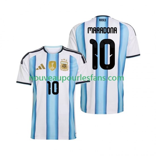 Maillot Argentine Maradona 10 Homme Tenue Domicile Coupe du Monde 2026 Manche Courte