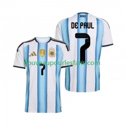 Maillot Argentine Rodrigo De Paul 7 Homme Tenue Domicile Coupe du Monde 2026 Manche Courte