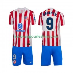 Maillot Atlético Madrid Alexander Sorloth 9 Enfant Tenue Domicile 2025-2026 Manche Courte