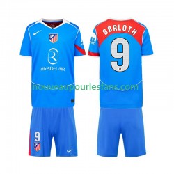 Maillot Atlético Madrid Alexander Sorloth 9 Enfant Tenue 3ème 2025-2026 Manche Courte