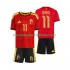 Maillot Belgique Jeremy Doku 11 Enfant Tenue Domicile Coupe du Monde 2026 Manche Courte