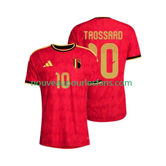 Maillot Belgique Leandro Trossard 10 Homme Tenue Domicile Coupe du Monde 2026 Manche Courte