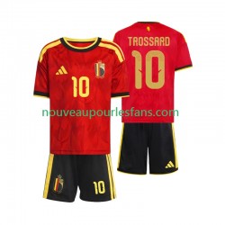 Maillot Belgique Leandro Trossard 10 Enfant Tenue Domicile Coupe du Monde 2026 Manche Courte