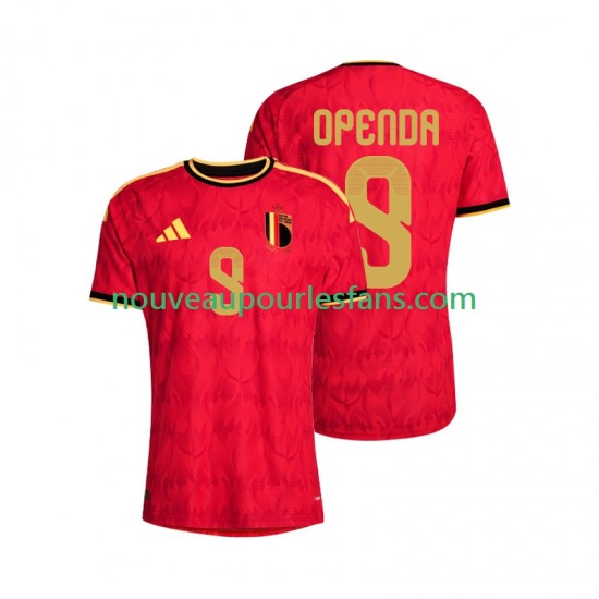 Maillot Belgique Openda 9 Homme Tenue Domicile Coupe du Monde 2026 Manche Courte