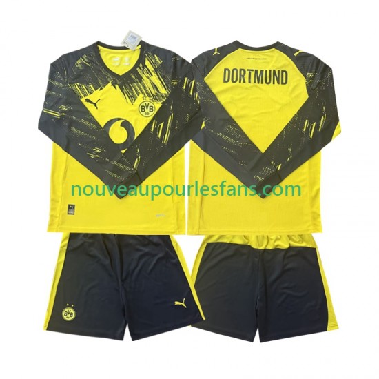 Maillot Borussia Dortmund Enfant Tenue Domicile 2025-2026 Manche Longue