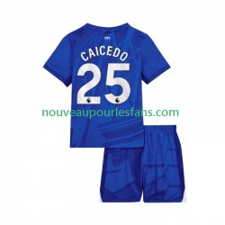 Maillot Chelsea Moises Caicedo 25 Enfant Tenue Domicile 2025-2026 Manche Courte
