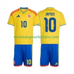 Maillot Colombie James Rodriguez 10 Enfant Tenue Domicile Coupe du Monde 2026 Manche Courte