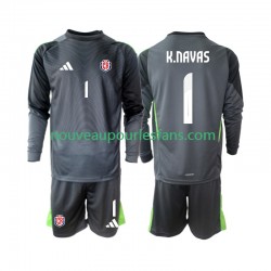 Maillot Costa Rica Keylor Navas 1 Gardien Enfant Tenue Extérieur 2025 Manche Longue