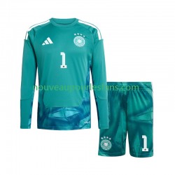 Maillot Allemagne Manuel Neuer 1 Gardien Enfant Tenue Domicile Coupe du Monde 2026 Manche Longue