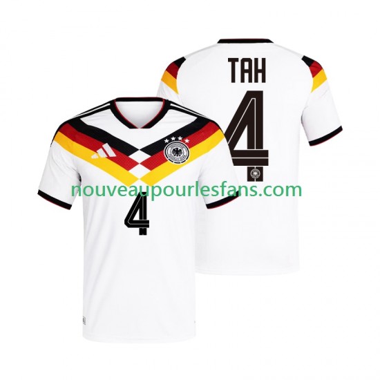 Maillot Allemagne Jonathan Tah 4 Homme Tenue Domicile Coupe du Monde 2026 Manche Courte