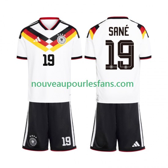 Maillot Allemagne Leroy Sane 19 Enfant Tenue Domicile Coupe du Monde 2026 Manche Courte