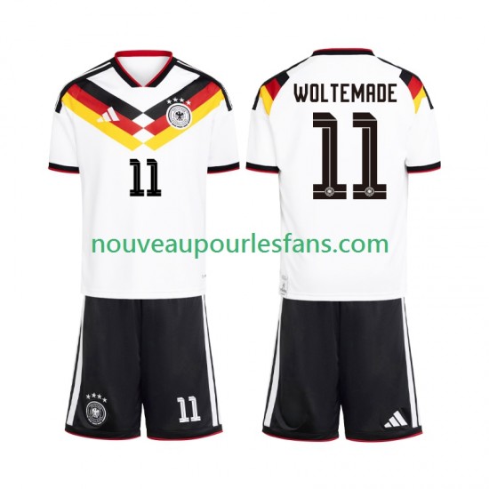 Maillot Allemagne Woltemade 11 Enfant Tenue Domicile Coupe du Monde 2026 Manche Courte