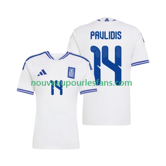 Maillot Grèce Vangelis Pavlidis 14 Homme Tenue Domicile 2026 Manche Courte