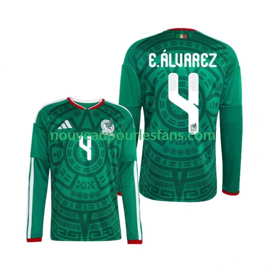 Maillot Mexique Edson Alvarez 4 Homme Tenue Domicile Coupe du Monde 2026 Manche Longue