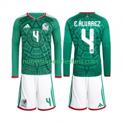 Maillot Mexique Edson Alvarez 4 Enfant Tenue Domicile Coupe du Monde 2026 Manche Longue