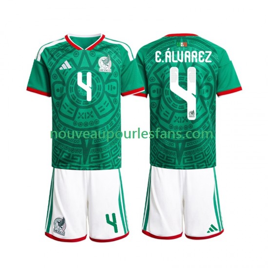 Maillot Mexique Edson Alvarez 4 Enfant Tenue Domicile Coupe du Monde 2026 Manche Courte