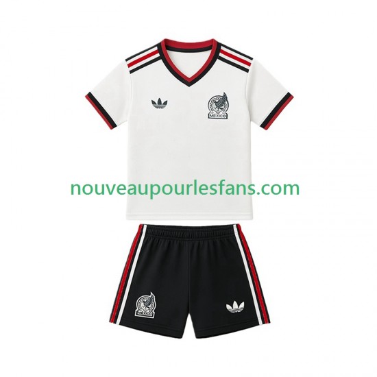 Maillot Mexique Enfant Tenue Extérieur Coupe du Monde 2026 Manche Courte