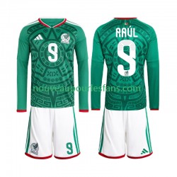 Maillot Mexique Raul Jimenez 9 Enfant Tenue Domicile Coupe du Monde 2026 Manche Longue