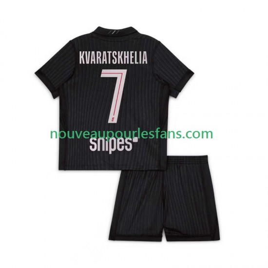 Maillot Paris Saint-Germain Khvicha Kvaratskhelia 7 Enfant Tenue 4ème 2025-2026 Manche Courte