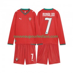 Maillot Portugal Cristiano Ronaldo 7 Enfant Tenue Domicile Coupe du Monde 2026 Manche Longue