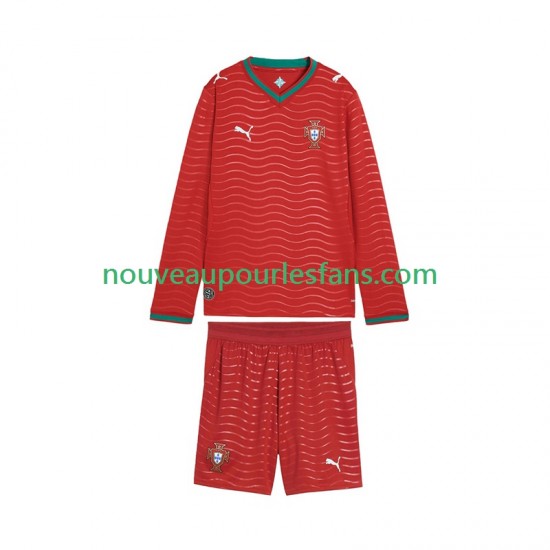 Maillot Portugal Enfant Tenue Domicile Coupe du Monde 2026 Manche Longue
