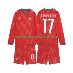 Maillot Portugal Rafael Leao 17 Enfant Tenue Domicile Coupe du Monde 2026 Manche Longue
