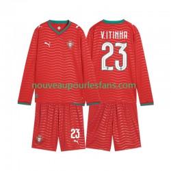 Maillot Portugal Vitinha 23 Enfant Tenue Domicile Coupe du Monde 2026 Manche Longue