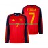 Maillot Espagne Ferran Torres 7 Homme Tenue Domicile Coupe du Monde 2026 Manche Longue