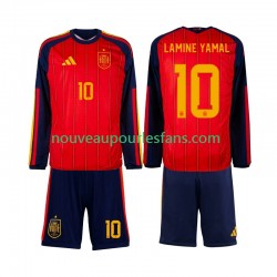 Maillot Espagne Lamine Yamal 10 Enfant Tenue Domicile Coupe du Monde 2026 Manche Longue