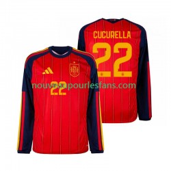Maillot Espagne Marc Cucurella 22 Homme Tenue Domicile Coupe du Monde 2026 Manche Longue