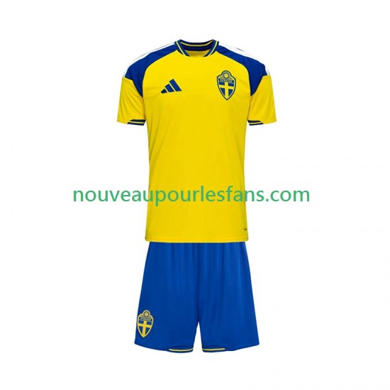 Maillot Suède Enfant Tenue Domicile 2026 Manche Courte
