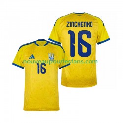 Maillot Ukraine Oleksandr Zinchenko 16 Homme Tenue Domicile Coupe du Monde 2026 Manche Courte