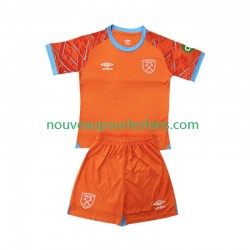 Maillot West Ham United Gardien Enfant Tenue Extérieur 2025-2026 Manche Courte
