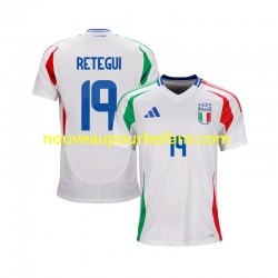 Maillot Italie Mateo Retegui 19 Homme Tenue Extérieur 2024 Manche Courte