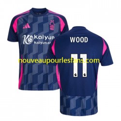 Maillot Nottingham Forest Chris Wood 11 Homme Tenue Extérieur 2024-2025 Manche Courte