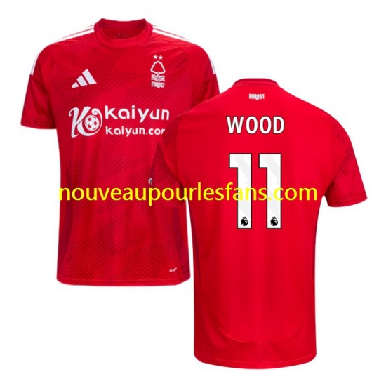 Maillot Nottingham Forest Chris Wood 11 Homme Tenue Domicile 2024-2025 Manche Courte