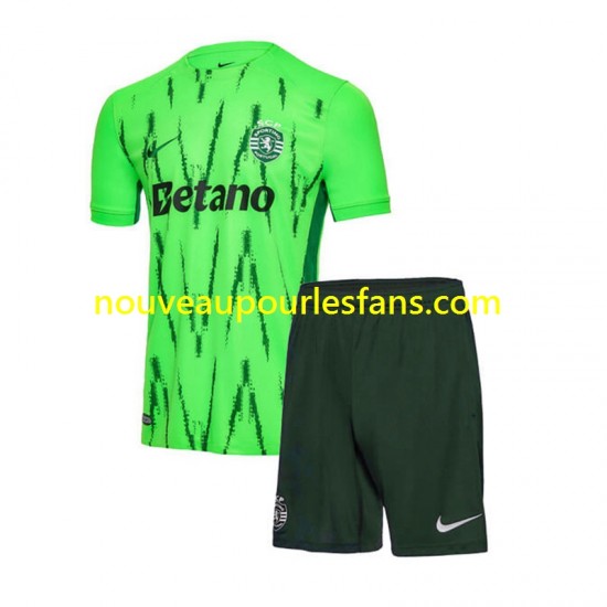 Maillot Sporting CP Enfant Tenue 3ème 2024-2025 Manche Courte