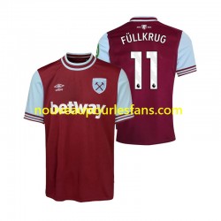Maillot West Ham United FULLKRUG 11 Homme Tenue Domicile 2024-2025 Manche Courte